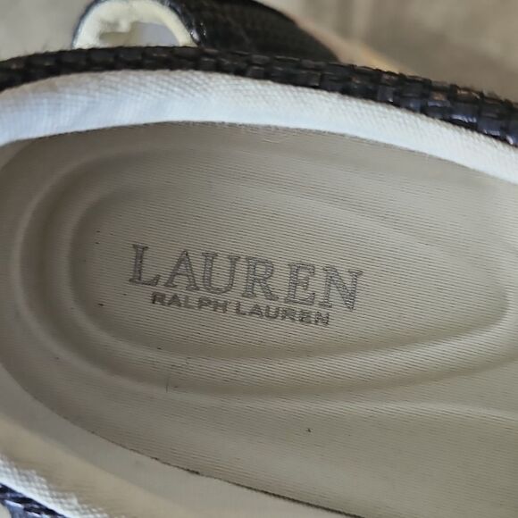 Lauren Ralph Lauren Black Haddley Deck Shoes Size 5.5 - Picture 7 of 8